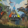 Ark Survival Evolved Game Poster Diamond Paintings