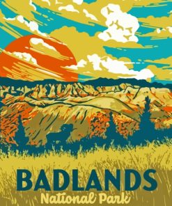 Badlands National Park Black Hills Poster Diamond Paintings