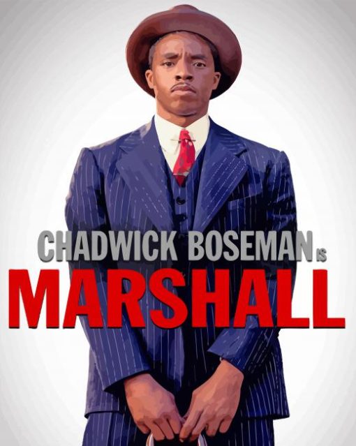 Chadwick Boseman Marshall Diamond Paintings
