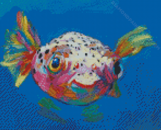 Colorful Puffer Fish Diamond Paintings