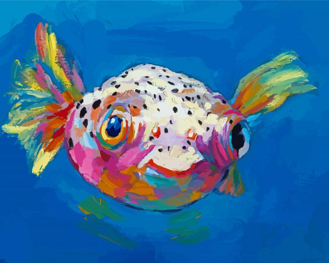 Colorful Puffer Fish Diamond Paintings