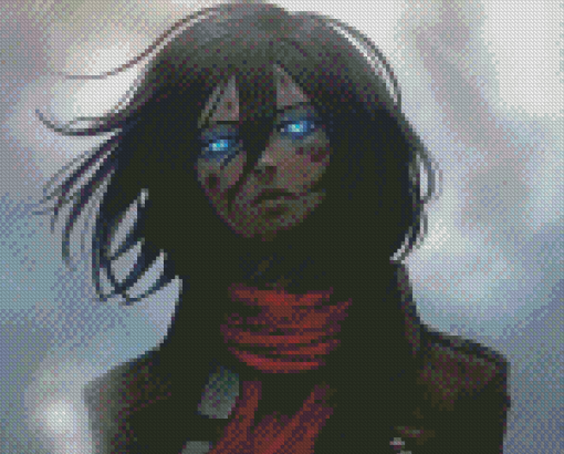 Mikasa Ackerman Anime Character Diamond Paintings