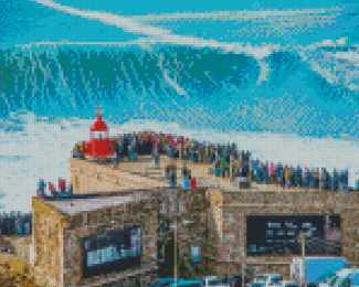 Nazare Giant Waves Portugal Diamond Paintings