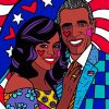 Pop Art Barack And Michelle Obama Diamond Paintings