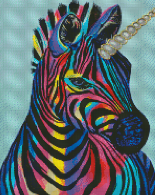Rainbow Zebra Diamond Paintings
