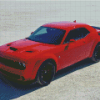 Red Charger Sport Car Diamond Paintings