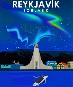Reykjavik Poster Diamond Paintings