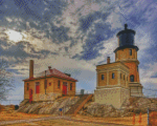 Split Rock Lighthouse Building Diamond Paintings