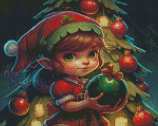 Adorable Christmas Elf Diamond Paintings