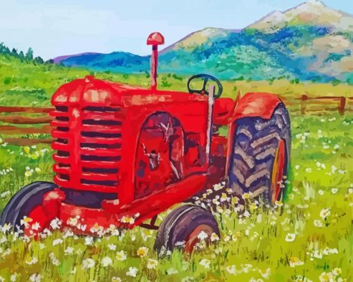 Aesthetic Farm Tractor Diamond Paintings