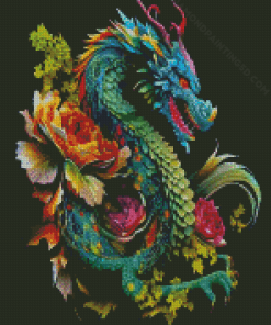 Floral Dragon Diamond Paintings