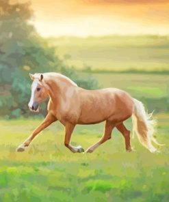 Running Palomino Horse Diamond Paintings