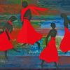 Abstract Black Women Dancing Diamond Paintings