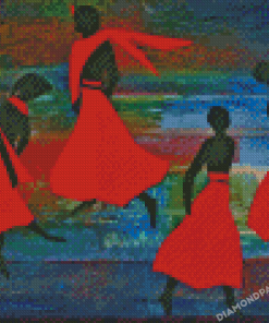 Abstract Black Women Dancing Diamond Paintings