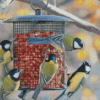 Birds At Bird Feeder Diamond Paintings