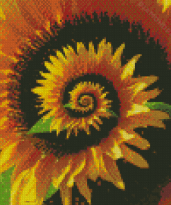 Blooming Spiral Sunflower Diamond Paintings