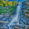 Bridal Veil Rocky Mountains Waterfall Diamond Paintings