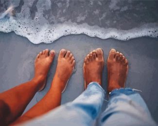 Feet In Water By Seaside Diamond Paintings