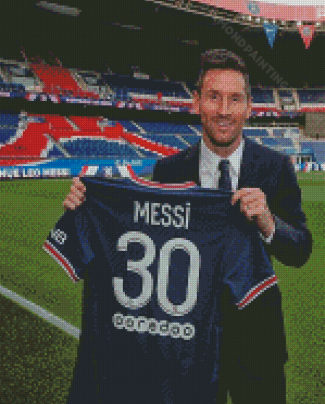 Messi PSG Tshirt Diamond Paintings