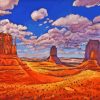 Monumental Johnathan Harris Western Desert Landscape Diamond Paintings