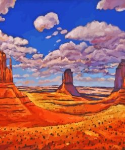 Monumental Johnathan Harris Western Desert Landscape Diamond Paintings