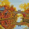 Old Country Bridge In Autumn Diamond Paintings