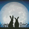 Rabbit And The Moon Diamond Paintings