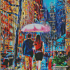 Romantic Walk In The Rain Diamond Paintings