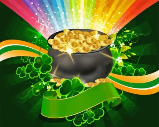 St Patricks Gold Pot Diamond Paintings