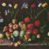 Abstract Fruits With Flowers Diamond Paintings