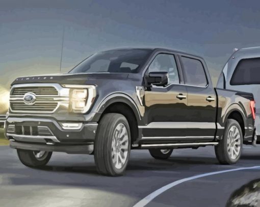 Black F150 Truck Diamond Paintings