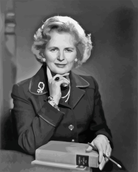 Black And White Margaret Thatcher Diamond Paintings