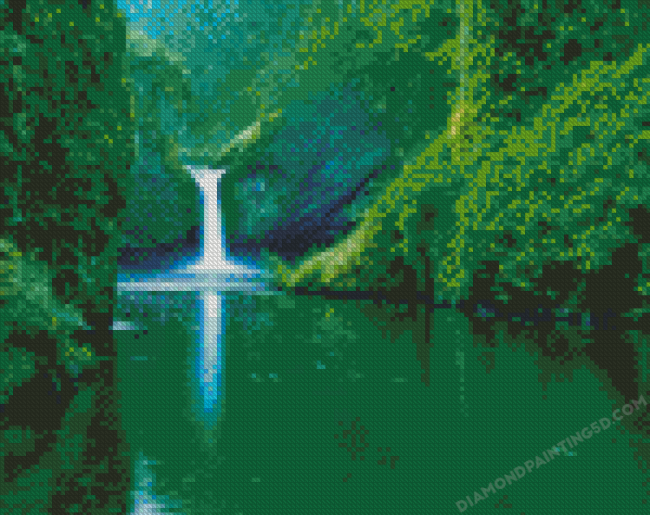 Forest Greenery Nature Waterfall Diamond Paintings