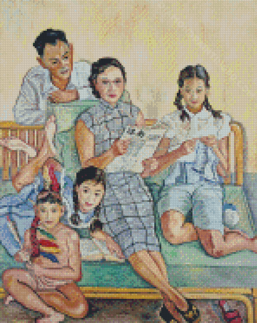 Georgette Chen Family Portrait Diamond Paintings