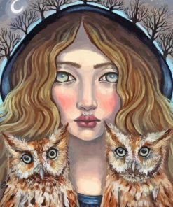 Girls Owls Diamond Paintings