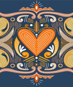 Mandala Abstract Heart Diamond Paintings
