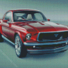 Red 67 Mustang Diamond Paintings