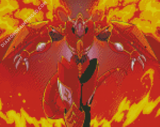 Burninggreymon Digimon 5D Diamond Painting