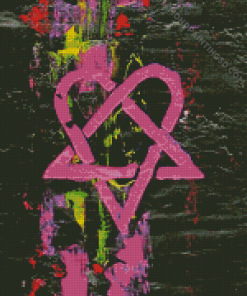 Aesthetic Heartagram Art diamond by numbers