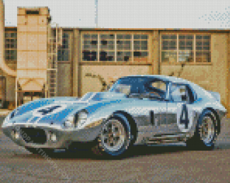 Grey Cobra Le Mans Classic Car Diamond Painting