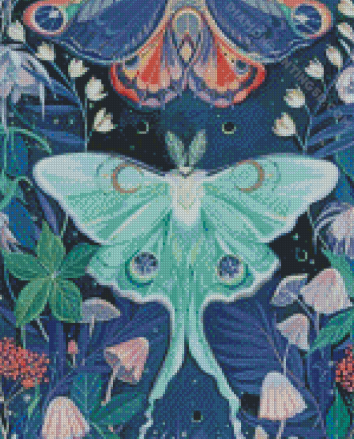 Luna Moth Art Diamond Painting