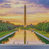 Sunset Washington Monument Diamond Painting