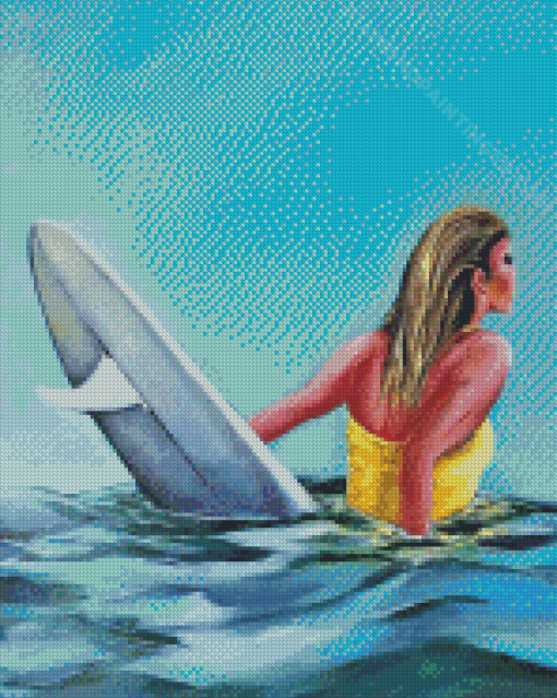 Surfer Girl Diamond Painting