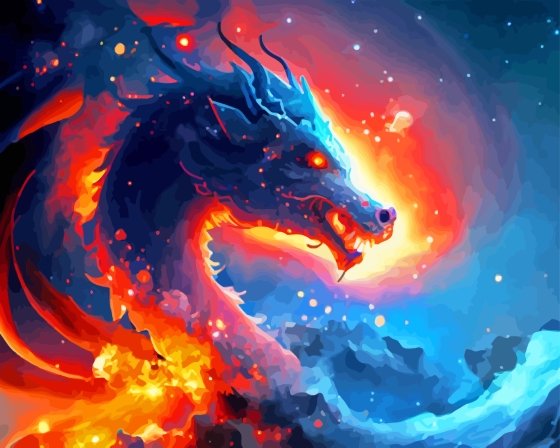 The Fire And Ice Dragon Diamond Painting
