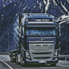 Volvo Truck On Road Diamond Painting