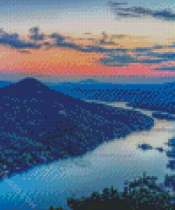 Georgia Lake Burton Landscape Diamond Painting