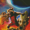 Rocket And Groot Guardians Of Galaxy Diamond Painting