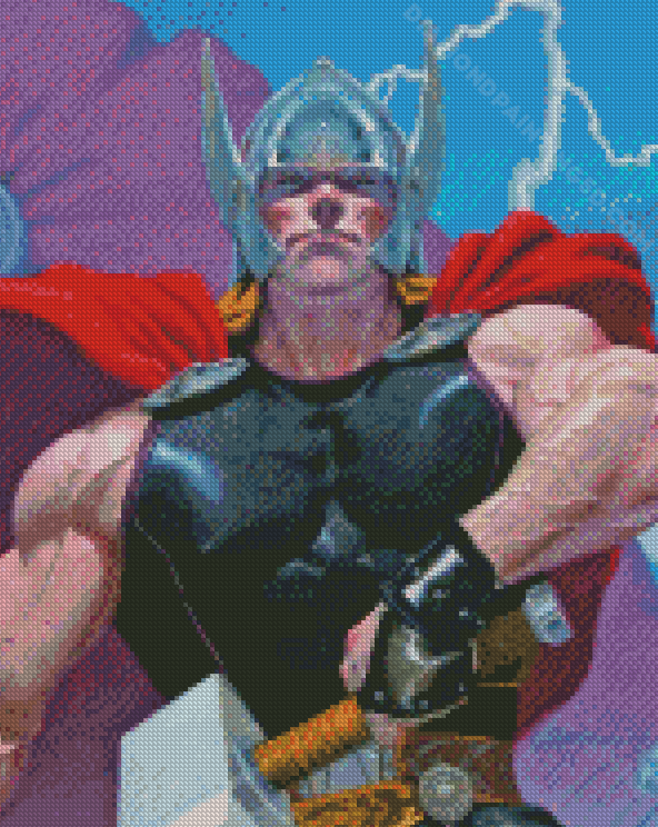 Thor God Of Thunder Cartoon Diamond Painting