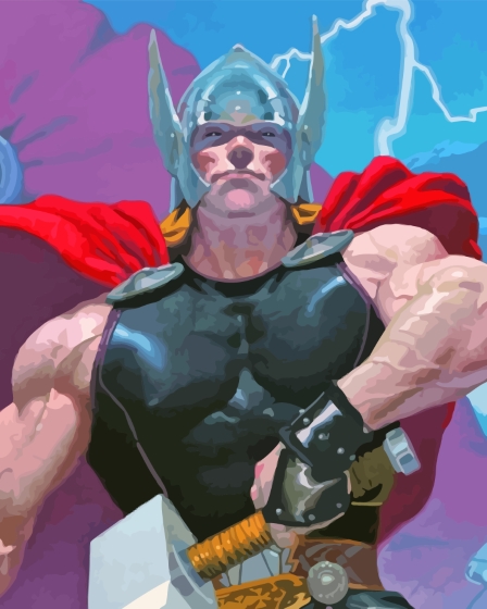 Thor God Of Thunder Cartoon Diamond Painting