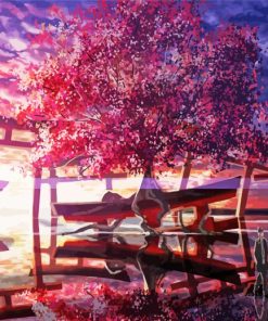 Sakura Tree Over Cloud Diamond Painting